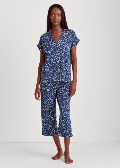 Ralph Lauren Print Cotton Capri Pyjamas Dame Danmark (NXVKU7826)